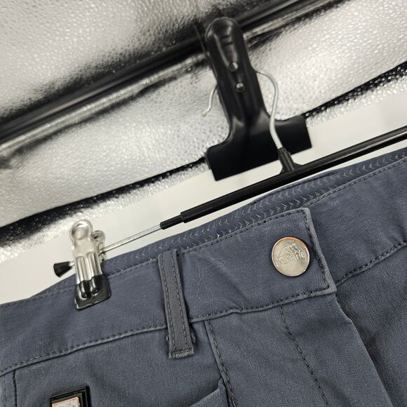 Equiline Cedar Pants Gray Full Grip Breeches Zipped Pocket Skinny Size 44 US M - Picture 4 of 8